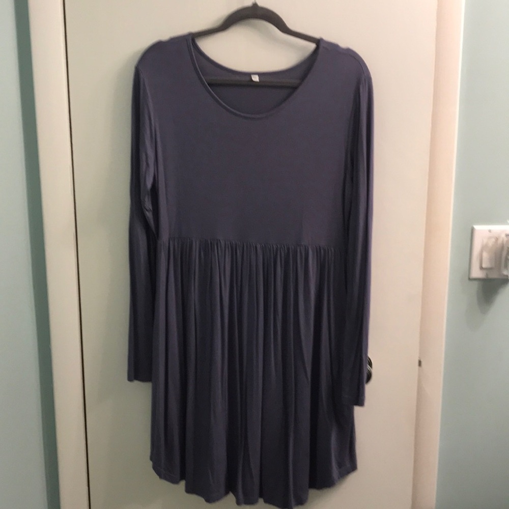 Lavender Long Sleeve Dress - Picture 1 of 8